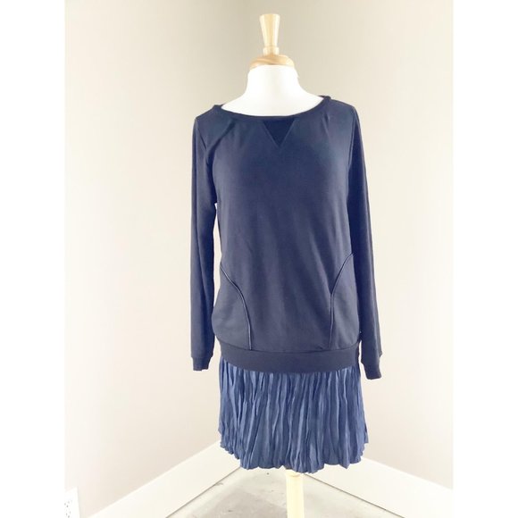 Anthropologie Bordeaux Black Sweater Dress M